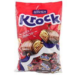 Цукерки глазуровані ROSHEN Krock з арахісовою пастою 1 кг