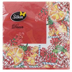 Серветки паперові Silken Рамка з солодощами 3шари 33 х 33 см,18 шт/пач