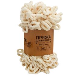 Пряжа для в'язання руками плюшева Craft time 100 г, 7 м тон №3