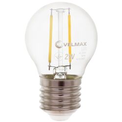 Лампа LED VELMAX V-Filament G45 2Вт E27 4100К 220В