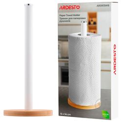 Тримач для паперових рушників ARDESTO Midori білий 15х34 см