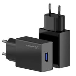 Адаптер зарядний мережевий Grand-X CH-03B USB чорний