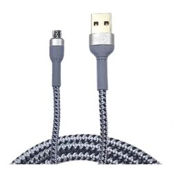 Кабель USB-microUSB KLGO S-54 однотонний з текстильним покриттям