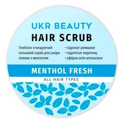 Скраб для шкіри голови UKR BEAUTY Menthol fresh 250 г