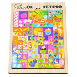 Гра розвиваюча дерев'яна PuzzleOk Тетріс Солодощі