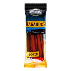 Ковбаски м'ясні Запорізькі Premium Кабаноссі з сиром 100 г
