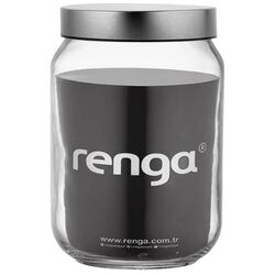 Ємність для сипучих скляна з металевою кришкою RENGA прозора 660 мл