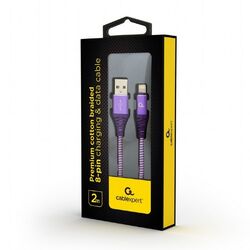 Кабель USB-Lightning Cablexpert СС-USB2B-AMLM-PW пурпурний 2 м