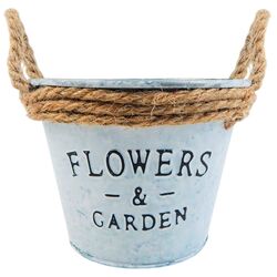Відерце декоративне Flowers and garden з джгутом