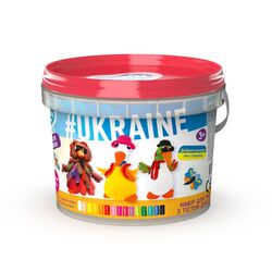 Набір тіста для ліпки Lovin Ukraine, відерце 15 кольорів