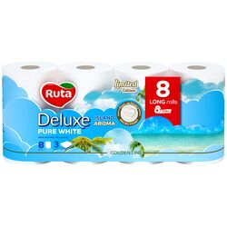 Набір паперу туалетного Ruta Deluxe Pure білий 3 шари 8 шт/уп