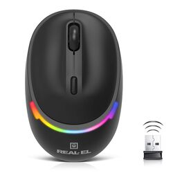 Миша комп'ютерна бездротова REAL-EL RM-440W чорна