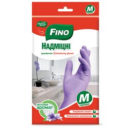 Рукавички господарські гумові FINO Надміцні квітковий аромат р.M 1 пара