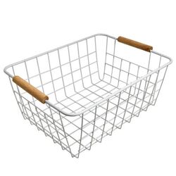 Кошик декоративний металевий з ручками Fabrika Home білий