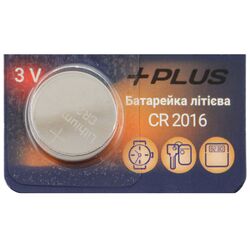 Батарейка літієва +PLUS CR2016 1 шт
