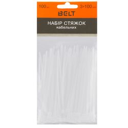 Набір стяжок кабельних Belt 3х100 мм 100 шт