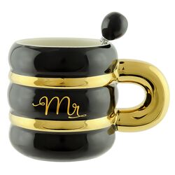 Чашка фарфорова з ложкою Mr&Mrs