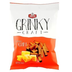 Грінки житньо-пшеничні МИРОН Craft зі смаком сиру 100 г