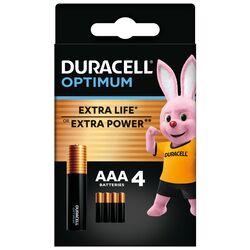 Набір батарейок алкалайн DURACELL Optimum LR03 KPD ААА 4 шт/уп
