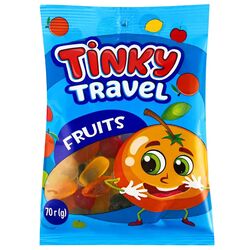 Цукерки желейні TINKY TRAVEL Fruits 70 г