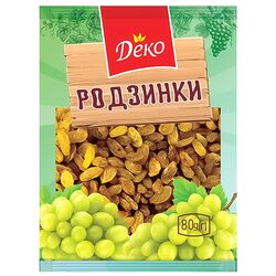 Родзинки світлі Деко 80 г