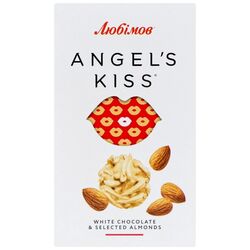 Набір цукерок білих шоколадних Любімов Angel's kiss з мигдалем 100 г