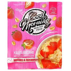 Каша вівсяна швидкого приготування Good Morning Молоко-Полуниця 40 г