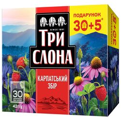 Чай трав'яний ТРИ СЛОНА Карпатський збір 5+30 шт/пач
