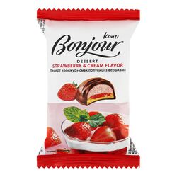 Десерт Бонжур Полуниця з вершками 29 г
