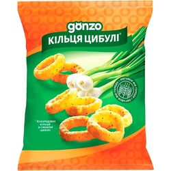 Кільця кукурудзяні Gonzo зі смаком цибулі 40 г