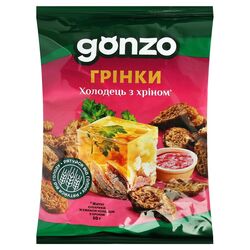Сухарики-грінки житні Gonzo Холодець з хріном 50 г