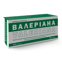 Добавка дієтична КРАСОТА ТА ЗДОРОВ'Я Валеріана 30,6 мг 100 шт/пач