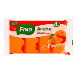 Набір губок кухонних FINO Арома Мандарин 4 шт/пач