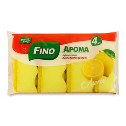 Набір губок кухонних FINO Арома Лимон 4 шт/пач
