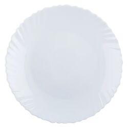 Тарілка обідня скляна Vittora Blanco Wave d=220 мм