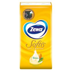 Хустки носові паперові Zewa Soft&Sensitive 4 шари 9 шт/уп