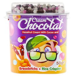 Паста шоколадно-горіхова CREAM CHOCOTAT з хлібними паличками, кульками 50 г