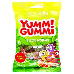 Цукерки желейні Yummi Gummi Fizzy Worms 70 г