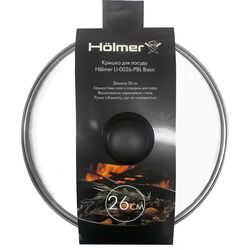 Кришка для посуду скляна Holmer Basic d=26 см