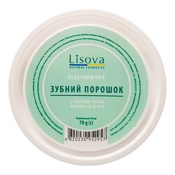 Порошок зубний відбілюючий Lisova Ефірна олія лимону та м'яти 70 г