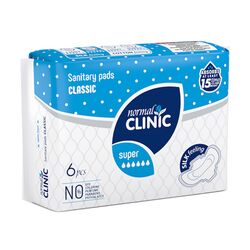Прокладки гігієнічні Normal Clinic Classic Silk&dry 6* 6шт/пач