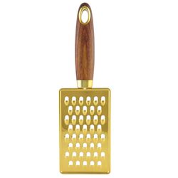 Тертка кухонна плоска металева золотиста Wooden 27 см (39580)