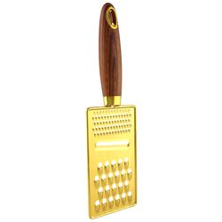 Тертка кухонна плоска металева золотиста Wooden 27 см