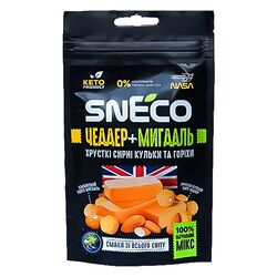 Сир сушений хрумкий snEco Чеддер+Мигдаль 20 г