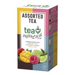 Чай чорний Tea Moments Асорті Оригінал, бергамот, малина, манго 24 шт/пач
