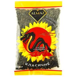 Насіння соняшника смажене ALMAZ Класичне несолоне 150 г