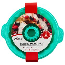 Форма для випікання силіконова кругла з отвором Almo 25х5 см
