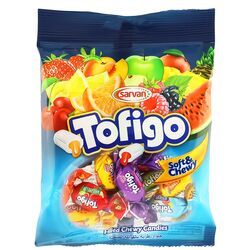 Цукерки жувальні Tofigo Фруктовий мікс з начинкою 80 г