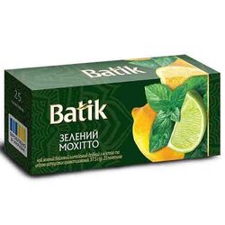 Чай зелений Batik Мохітто з м'ятою, цедрою 1,5 г х 25 шт/пач.