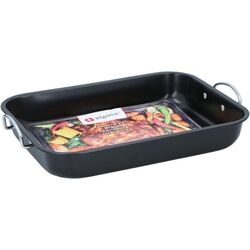 Деко для випікання металеве прямокутне з ручками ALPINA 39x29x6 см